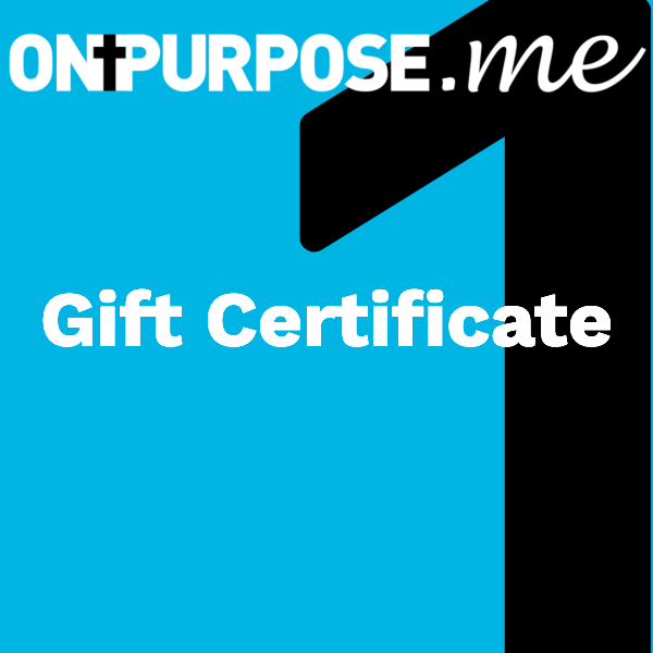 ONPURPOSE.me Christian gift certificate