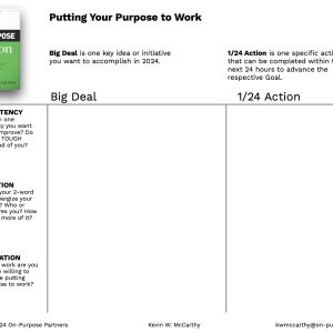Putting Your Purpose to Work worksheet